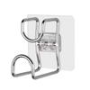 Estante de almacenamiento para lavabo de acero inoxidable con gancho para colgar en la pared, sin perforaciones, para baño y cocina
