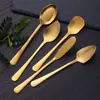 Venta al por mayor de fábrica juego de acero inoxidable 304 cuchillo para cavar mermelada cuchara para helado postre de helado cuchara para helado cuchara para fresas