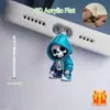 Protetor de Poeira para Celular Gato Raivoso Acrílico Popular Transfronteiriço 2D Pingente Tipo-C Fofo