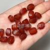 Contas de barril torcidas de ágata vermelha de material antigo embrulhadas em pasta natural da região de Xizang para brincar de texto DIY, contas de Buda, acessórios de joalheria, corrente para celular