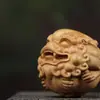 Taihang Tuia Cuidados com a Saúde Pixiu Bola de Saúde 5,0 cm Bola Sólida de Madeira Pixiu Bola de Tronco de Madeira de Tuia