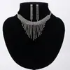Conjunto de Joias da Moda Europeia e Americana para Mulheres, Temperamento Nupcial, Conjunto de Colar e Brincos Banhados a Prata de Alta Qualidade N191