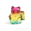 Gato de la Fortuna de Cristal Manualidades de Cristal para Apertura de Tiendas, Decoración de Recepción, Adornos de Gato de la Fortuna de Cristal