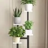 Suporte de Flores de Chão para Sala de Estar Varanda, Rack de Vasos de Flores de Ferro, Suporte Moderno Minimalista para Plantas Verdes, Suporte de Vasos de Flores Multicamadas para Interior