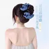 Pinza para el pelo de mezclilla azul para moño, Anillo para el pelo, Postizo para añadir volumen y altura en la parte superior de la cabeza, Postizo para moño