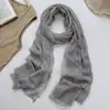 Bufanda suave y amigable con la piel, teñida anudada con encaje empalmado, con un ambiente artístico, estilo de hada, dulce chal de otoño japonés y coreano con pliegues