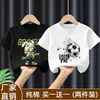 Atuendo de Verano Elegante para Niños Camiseta a la Moda de Calle de Algodón Puro de Manga Media Nueva 2026 Camisa Casual