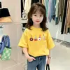 Ropa Infantil Nuevo Estilo Camiseta de Manga Corta para Niños Verano 2026 Camisa Fina de Algodón de Media Manga para Niñas Cuello Redondo Top Casual