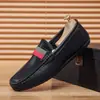 Mocasines para Hombre Verano Nuevo Estilo Versátiles Suela Blanda Slip-On Para Conducir Casuales Zapatos de Cuero Mocasines de Moda