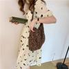 Popular en stock Japonés y Coreano Ins Estampado de Leopardo Primavera y Verano Bolsa Floral Gran Capacidad Bolsa de Lona Estudiantes Universitarias Viaje Bolso de Hombro