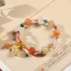 Pulsera de Jade Dorado de Seda de Xinjiang Natural Feiyi Estilo Pareja Estilo Étnico Cuentas de Calabaza Colgante de Bambú Topacio de Calabaza Pulsera