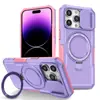 Adecuado para el Nuevo iPhone 17 Pro Soporte Magnético Funda Anticaídas para Teléfono Apple 13 Ventana Deslizante Soporte para Coche Cubierta Protectora