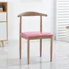 Silla de Comedor Nórdica para Uso Doméstico, Silla Simple de Hierro con Forma de Cuerno y Respaldo de Madera Sintética, Adecuada para Cafeterías de Té con Leche y Restaurantes Temáticos