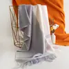 Cachecol de Imitação de Caxemira Outono e Inverno para Mulheres Nova Moda Cor Combinada Estampado com Franjas Xadrez Cachecol à Prova de Frio e Quente Venda por Atacado