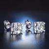 Nuevas Explosiones Caliente Niutou Diamante Flash de 1 quilate Pendientes Elegantes de Moda Joyería para Orejas de Moda Versátil para Mujer Venta al por Mayor