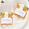 Botella de vidrio de miel para boda de 20 ml 28 g botella vacía de miel de muestra pequeña regalo para la mano grupo de hermanas regalo de agradecimiento con tapa