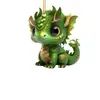 Pendente Criativo Novo de Dinossauro Verde Fofo para Carro, Decoração de Árvore de Natal e Casa