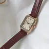 Reloj de Pulsera Casual Rectangular con Puntero de Cuarzo, Números Romanos, Moda Analógico Retro, Correa de Cuero PU para Mujeres y Niñas