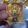 Cabello liso de fábrica cinco maestros manjusri thangka de doble cara manjusri relieve tallado tridimensional relieve incrustado cinco maestros thangka