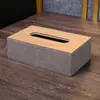 Caja de Pañuelos de Cuero Simple para Hogar Hotel Hotel Coche Caja de Pañuelos de Papel de Cuero Caja de Servilletas de Cuero para el Hogar