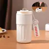 Caneca de Café Clássica Medição Inteligente de Temperatura Caneca Portátil Alto Valor de Cor Aço Inoxidável 316 Cordão Atividade Portátil Presente