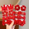 Juego de Pasadores de Año Nuevo para Niñas, Accesorios Rojos Festivos para el Festival de Primavera, Pinza para Flequillo de Niña Pequeña, Pinza Lateral, Pinza para Cabello de Bebé