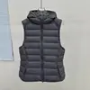 Chamarra de Plumas Pinghu 2026 Otoño/Invierno Nuevo Estilo 90% Plumón de Pato Blanco Chaleco de Plumas Acanalado Corto con Capucha Ajuste Delgado