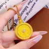 Colgante de Brújula de la Fortuna Chapada en Oro y Latón Incrustada de Diamantes, Giratorio, Lujo Ligero, Exquisito, Atrae Buena Suerte y Paz, Cadena para Suéter