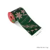 Cinta de Terciopelo Navideña Estampado en Caliente Copo de Nieve Retro Borde de Alambre de Hierro Horneado Decoración Navideña Cinta de Satén Árbol de Navidad Empaque de Caja de Regalo