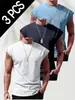 2026 Verano Hombres Transpirable Jogging Deportes Versátil Simple Color Sólido Commuter Manga Corta Top de Moda