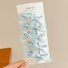 Presilha de Cabelo Doce com Laço de Fita para Meninas, Presilha para Franja Lateral, Grampo de Cabelo, Pequena Presilha para Meninas, Acessório de Cabelo