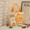 Bolsa de presente de lona original para lembrancinhas, aniversário, celebração da lua cheia, bolsa de presente de jardim de infância, futuro brilhante, bolsa de mão de tecido fofa