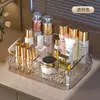 Caixa de Armazenamento de Cosméticos, Penteadeira, Rack de Armazenamento com Compartimentos para Batom e Perfume, Rack de Armazenamento de Máscara de Mesa com Padrão de Ondas d'Água