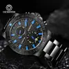 Reloj Augusten para Hombre de Marca Original, Reloj de Cuarzo Multifuncional, Correa de Acero Inoxidable, Reloj de Pulsera Resistente al Agua, Disponible para Dropshipping