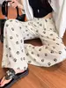 Pantalones Nai Fu Yamamoto - Nuevos Pantalones de Pierna Ancha Texturizados de Cintura Alta para Mujer de Primavera y Otoño con Diseño Recto Caído para Caminar y Estilo Largo hasta el Suelo