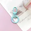 Macaron Cor Chaveiro DIY Jóias Acessórios Pingente Candy Color Porta Fivela Mola Anel Chaveiro Cor Pendurado Ornamentos