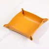 Caja de Almacenamiento de Escritorio de Cuero Nórdico Bandeja para Almacenamiento de Llaves Cosméticos Joyería Entrada Artículos Varios Hogar Mesa Plegable de Tocador