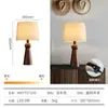 2026 Lámpara de Mesa Decorativa Creativa de Madera Maciza Simple Acogedora para Mesita de Noche de Dormitorio Sala de Estar Estudio Casa de Huéspedes Estilo Vintage Nuevo