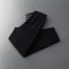 Calça Comprida Estilo Novo 100% Lã Pura Masculina Engrossada Cintura Elástica Durável Quente Casual Slim para Uso ao Ar Livre