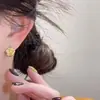 2025 Pendientes Explosivos de Flor con Lazo Dulce Pendientes Retro Franceses Ins Pendientes de Uso Diario para el Trabajo Versátiles
