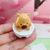 Tarjeta creativa de dibujos animados tridimensional cuero juego de comida DIY casa de muñecas hecha a mano llavero colgante adornos para coche accesorios de resina