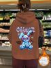 Europeu e americano ebay outono e inverno com capuz casual temperamento personalidade manga comprida forrado de lã suéter grosso MUDANÇA impresso comércio exterior mulheres