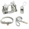 Widone Conjunto de Coleira e Guia para Cachorro Coleira para Cachorro Arnês para Animal de Estimação Arnês para Cachorro Estilo Colete Corda de Tração Guia para Cachorro