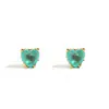 Hip hop europeo y americano ama los pendientes de botón comercio exterior popular cobre incrustado circonita de color pendientes de botón en forma de corazón pendientes de piedra en forma de corazón para mujer
