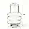 Vaso de vidro transparente moderno nórdico de boca larga para decoração de arranjo floral de mesa em casa e restaurante, design, ornamento