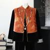 Traje de outono de alta qualidade para mães, novo estilo primavera e outono 2026, roupas para mulheres de meia-idade de 45 anos, terninho elegante e simples de manga comprida para mulheres