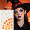 Maquillaje de Halloween rojo en forma de diamante negro cara lágrima maquillaje de diamante cara diamante actuación escénica parche de bruja