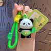 Llavero de Muñeca de Panadería Suave de Dibujos Animados Pareja Lindo Panda Coche Bolso Llavero Colgante Pequeño Regalo