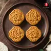 Forma de bolo da lua 3D estilo Guangdong 50g, carimbo de plástico para bolinho de feijão mungo prensado à mão, pele de gelo, forma de bolo da lua estilo chinês