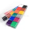 Caja de Empaque Cuadrada Totalmente Transparente de 12 Colores, Set de Pinturas a Base de Agua y Aceite, Fácil de Limpiar, Neutra y Se Puede Marcar